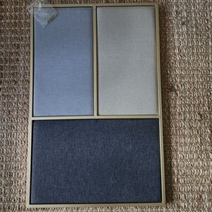 Cost Plus World Market Tri-Panel Blue and Gray Wall Art